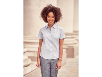 Ladies Short Sleeve Easy Care Oxford Shirt
