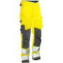 Jobman 2221 Hi-vis service trousers star geel/zwart D124