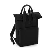 Twin Handle Roll-Top Backpack - Black - One Size