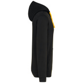 Hooded sweater met contrasterde capuchon Black / Yellow 4XL