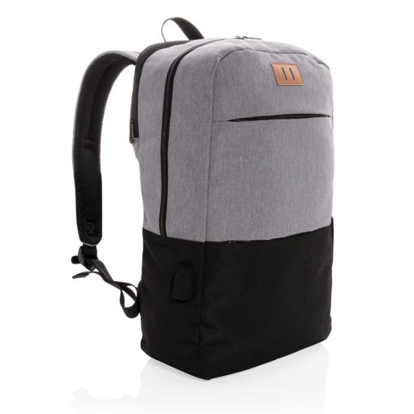 Modern 15.6" USB & RFID laptop backpack PVC free