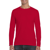 Gildan T-shirt SoftStyle LS for him Red XL