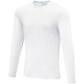 Ponoka biologisch heren t-shirt met lange mouwen - Wit - XS