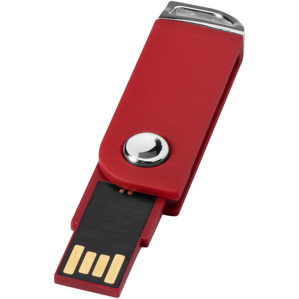 Swivel rectangular USB - Rood - 64GB