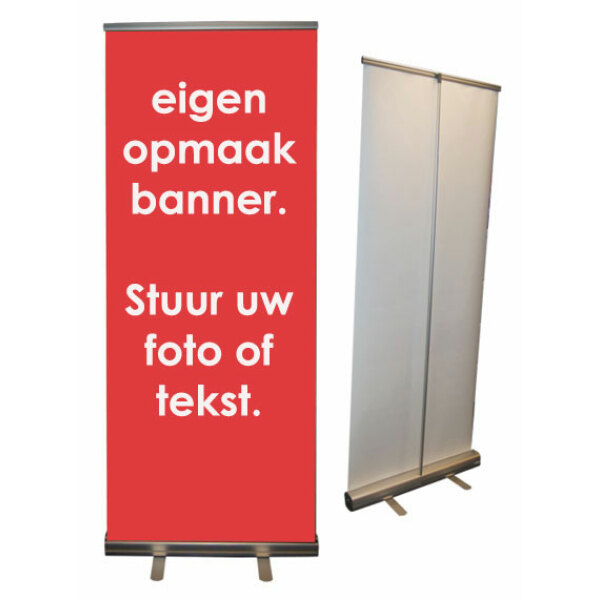 Achterwandje rolbanner eigen opmaak