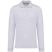 Men's long-sleeved polo shirt Ash Heather 3XL
