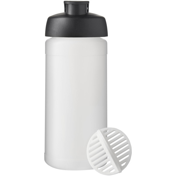 Baseline Plus 500 ml shaker bottle - Solid black/Frosted clear