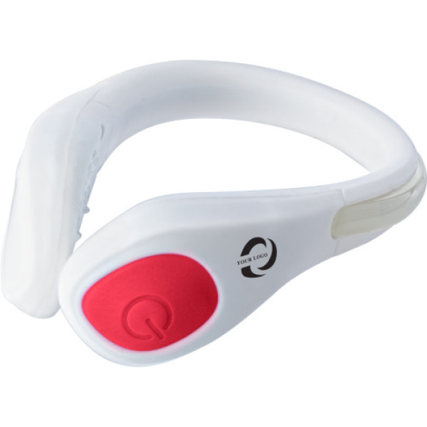 ABS and silicone shoe clip white/red