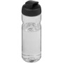 H2O Active® Base Tritan™ 650 ml sportfles met flipcapdeksel - Transparant/Zwart