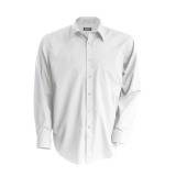 Men's easy-care polycotton poplin shirt White XS