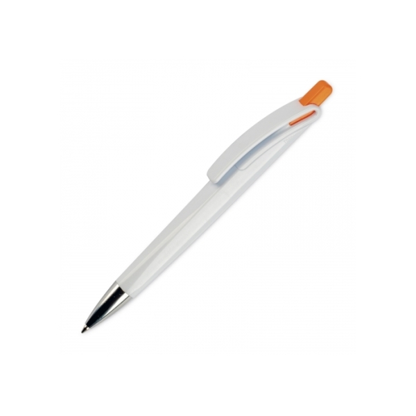 Ball pen Riva hardcolour - White / Orange
