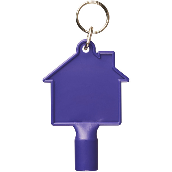 Maximilian house-shaped utility key with keychain - Purple
