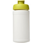 Baseline® Plus 500 ml sportfles met flipcapdeksel - Wit/Lime