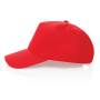 Impact AWARE™ 5 panel 280gr recycled katoenen cap, rood