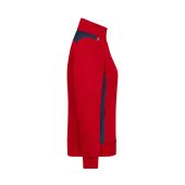 Ladies' Workwear Sweat Jacket - COLOR - - red/navy - XS