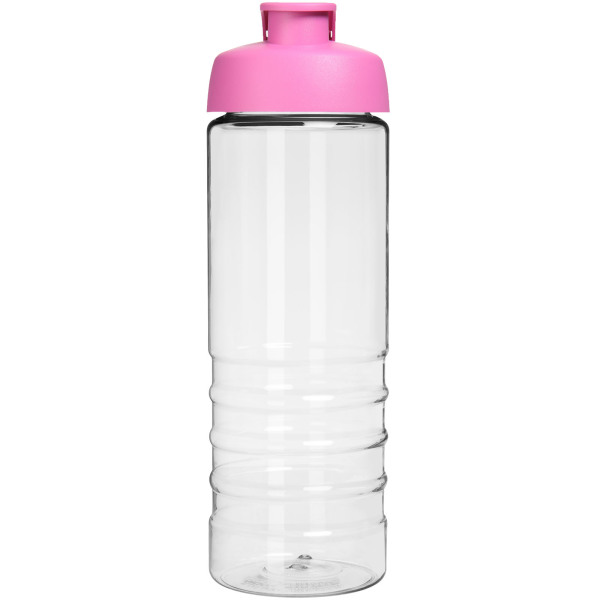 H2O Active® Treble 750 ml flip lid sport bottle - Transparent/Pink