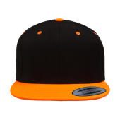 Classic Snapback 2-Tone Cap - Black/Neon Orange - One Size