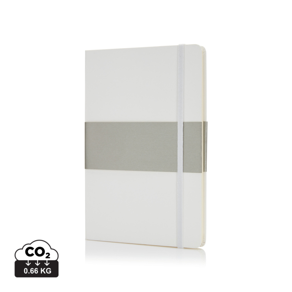 Deluxe hardcover A5 notebook, white