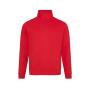 AWDis Sophomore Zip Neck Sweatshirt, Fire Red, L, Just Hoods