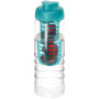 H2O Active® Treble 750 ml drinkfles en infuser met kanteldeksel - Transparant/Aqua blauw