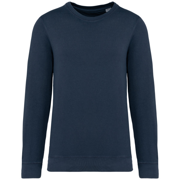 Ecologische uniseks sweater met ronde hals French Terry Washed Navy Blue S