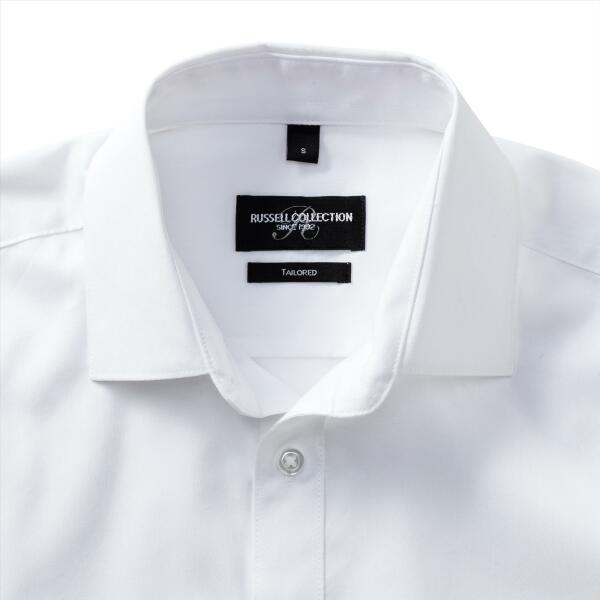 Men's S/S Tailored Coolmax® Shirt, White, S, RUS