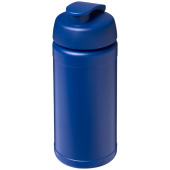 Baseline® Plus 500 ml sportflaska med uppfällbart lock - Blå