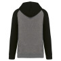 Kinder multisport-joggingbroek tweekleurige sweater met capuchon Grey Heather / Black 6/8 ans