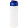 Baseline® Plus grip 750 ml sportfles met flipcapdeksel - Transparant/Blauw