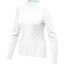Ponoka biologisch dames t-shirt met lange mouwen - Wit - XL