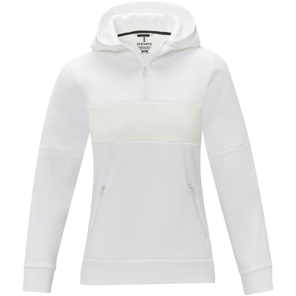 Sayan women's half zip anorak hooded sweater - White - XS