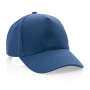 Impact AWARE™ 5 panel 280gr recycled katoenen cap, donkerblauw