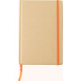 Gerecycled papier notitieboek (A5) Gianni oranje