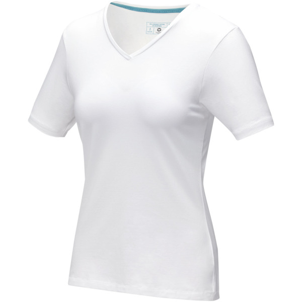Kawartha short sleeve women's GOTS organic V-neck t-shirt - White - XS