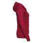 RUS Ladies Authentic Zip Hood Jacket, Classic Red, XL