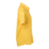 Ladies' Shirt Shortsleeve Poplin - yellow - 3XL