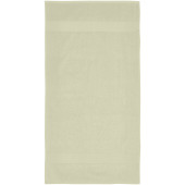 Charlotte 450 g/m² håndklæde i bomuld 50x100 cm - Lysegrå