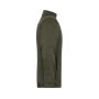 Men's Knitted Workwear Fleece Jacket - SOLID - - olive-melange/black - 6XL