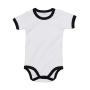 Baby Ringer Bodysuit - White/Black