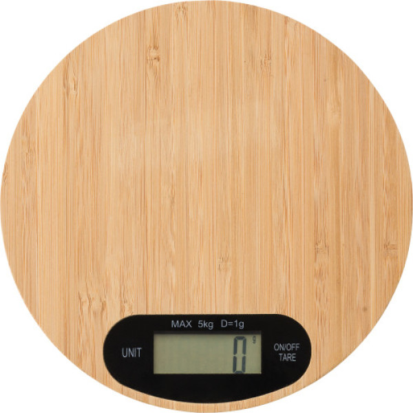 Bamboo kitchen scale brown