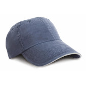 Casquette coton fine ligne lavé avec visière sandwich Casquette coton fine ligne lavé avec visière sandwich