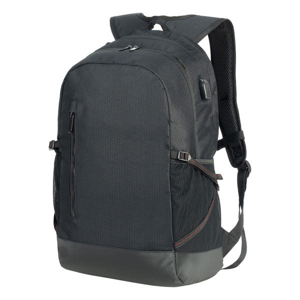 Leipzig Daily Laptop Backpack - Black/Black - One Size