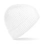 Engineered Knit Ribbed Beanie - White - One Size