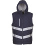 Kensington - Hi-Vis hoodied gilet Navy XL