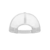 MB070 5 Panel Polyester Mesh Cap lichtgrijs/wit one size