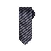 Double Stripe Tie, Black/Dark Grey, ONE, Premier