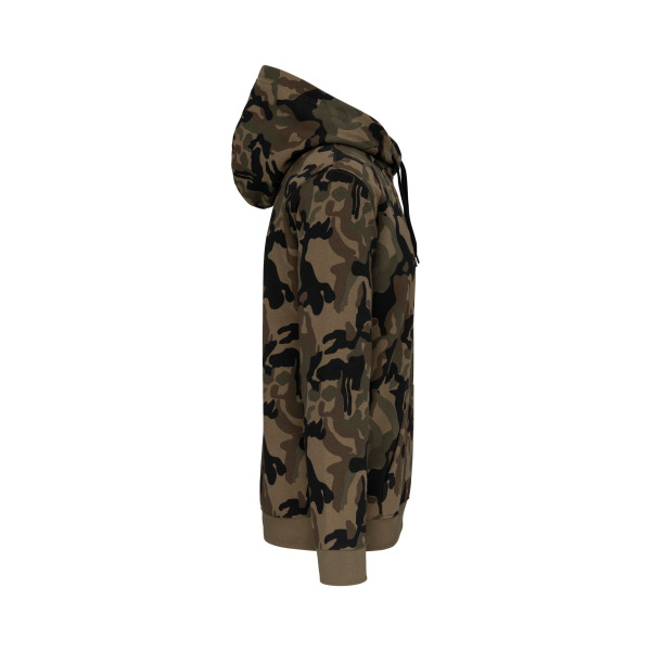Herensweater met capuchon Olive Camouflage M