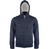 Unisex hooded sweater met rits en sherpavoering Unisex hooded sweater met rits en sherpavoering