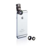 3-in-1 lens voor mobiele telefoon, zwart 3-in-1 lens voor mobiele telefoon, zwart