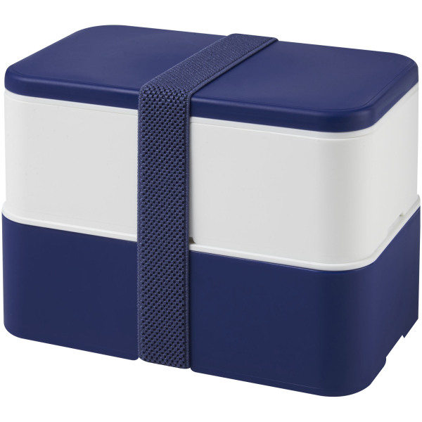 MIYO double layer lunch box - Blue/White/Blue